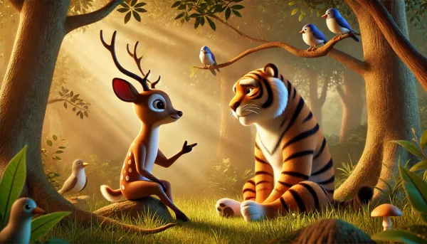 The Wise Deer and the Foolish Tiger